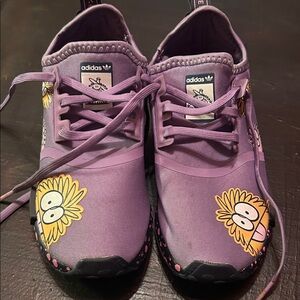 NWOT - Adidas Kids Lilac Cartoon Sneakers - Together WeCan Change the World